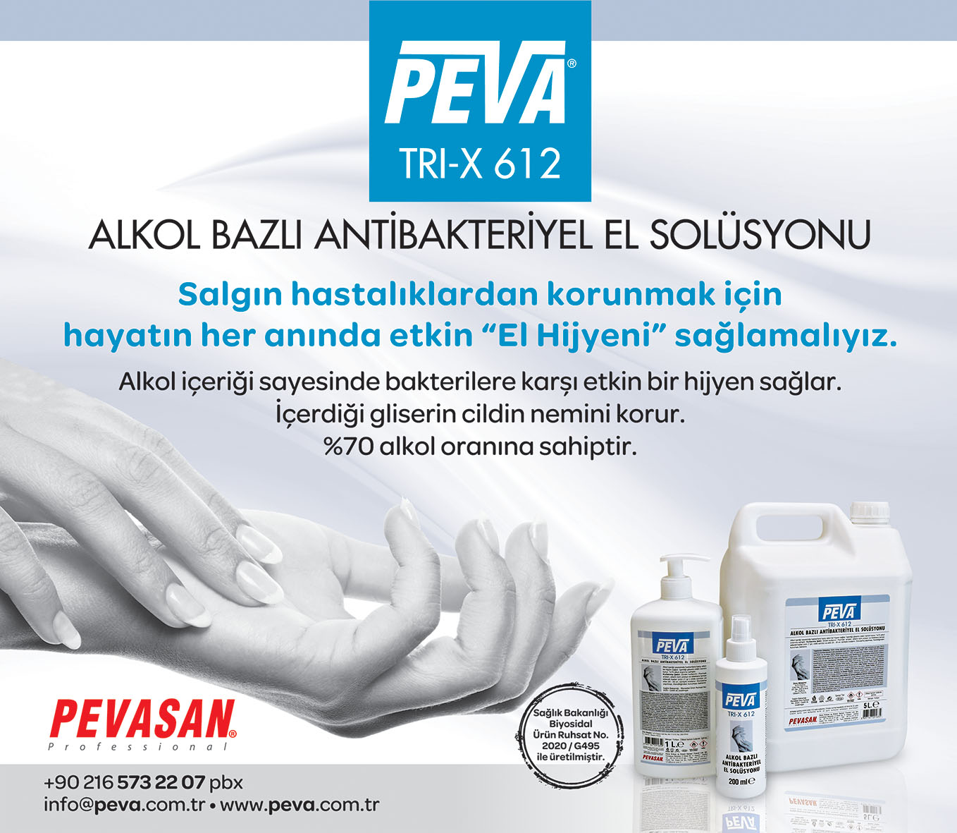 ALKOL BAZLI ANTİBAKTERİYEL EL SOLÜSYONU